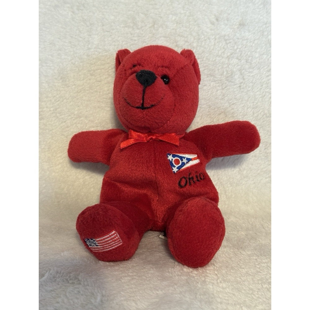 Symbolz Ohio State Buckeyes‎ Bear Plush 7" Red Teddy OSU Souvenir 2001